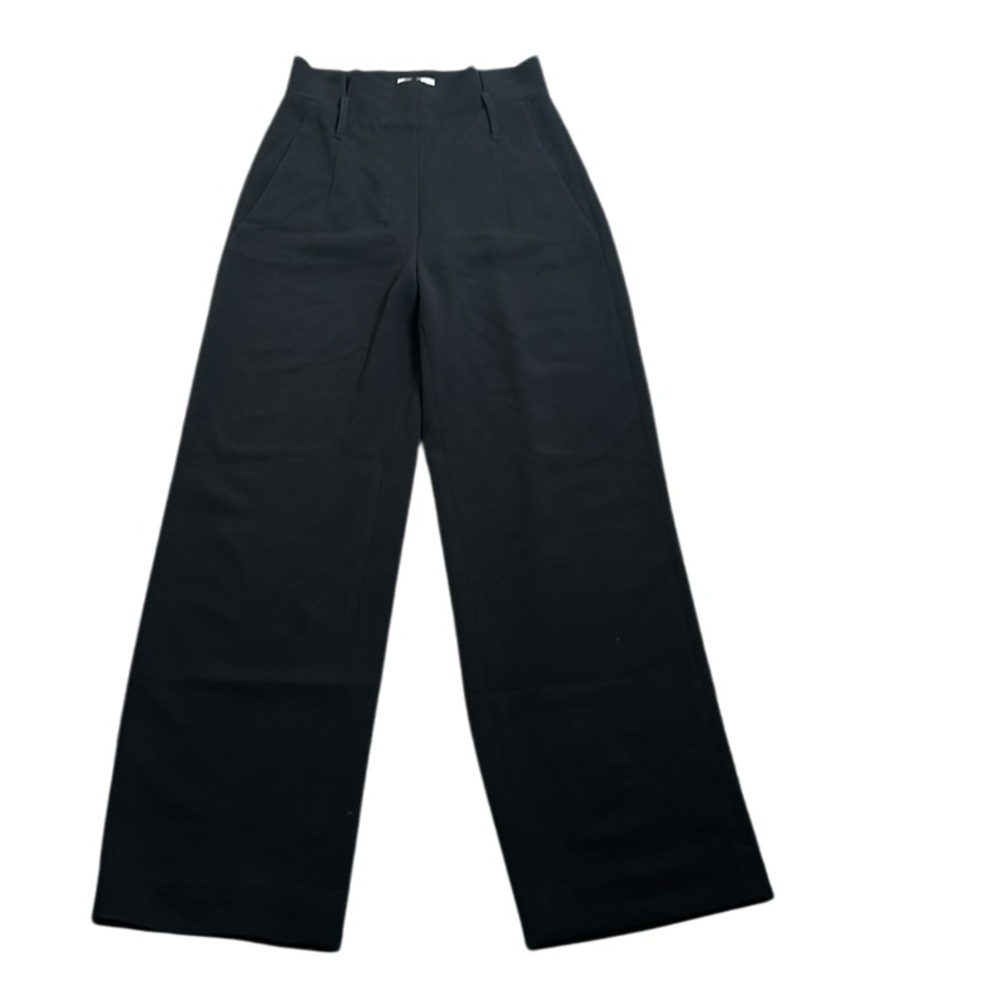 Artizia Babaton black high waisted wide leg pant size 6 office career classic